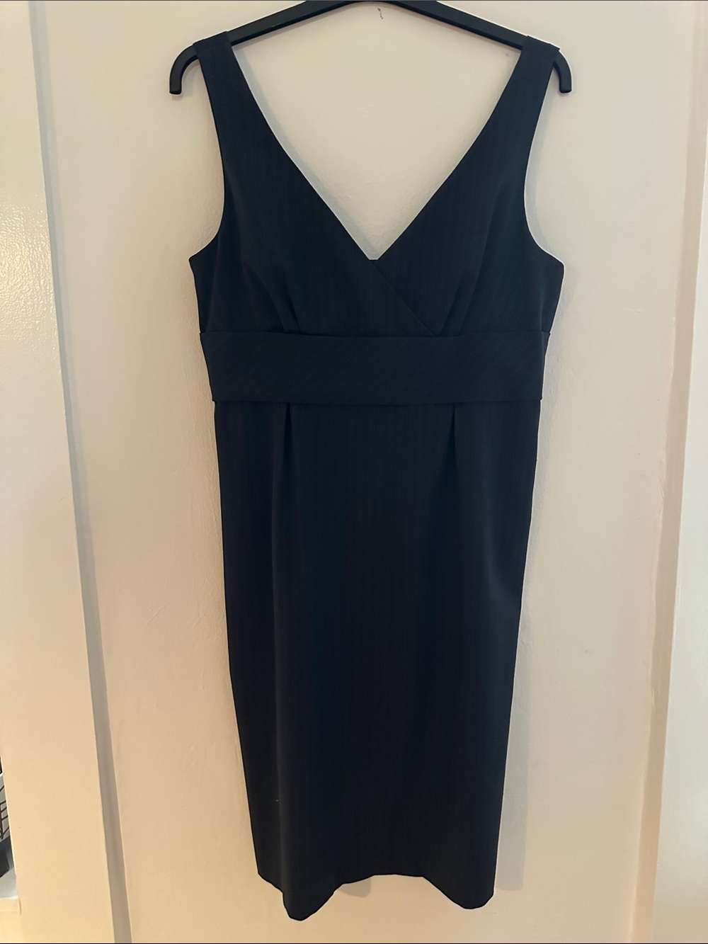 Antonio Melani Classic Black V-Neck Sheath Dress